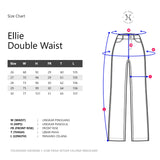 Ellie Double Waist Straight Jeans Navy