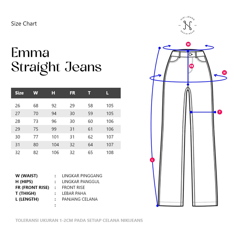 Nikijeans Emma Stitching Straight Jeans
