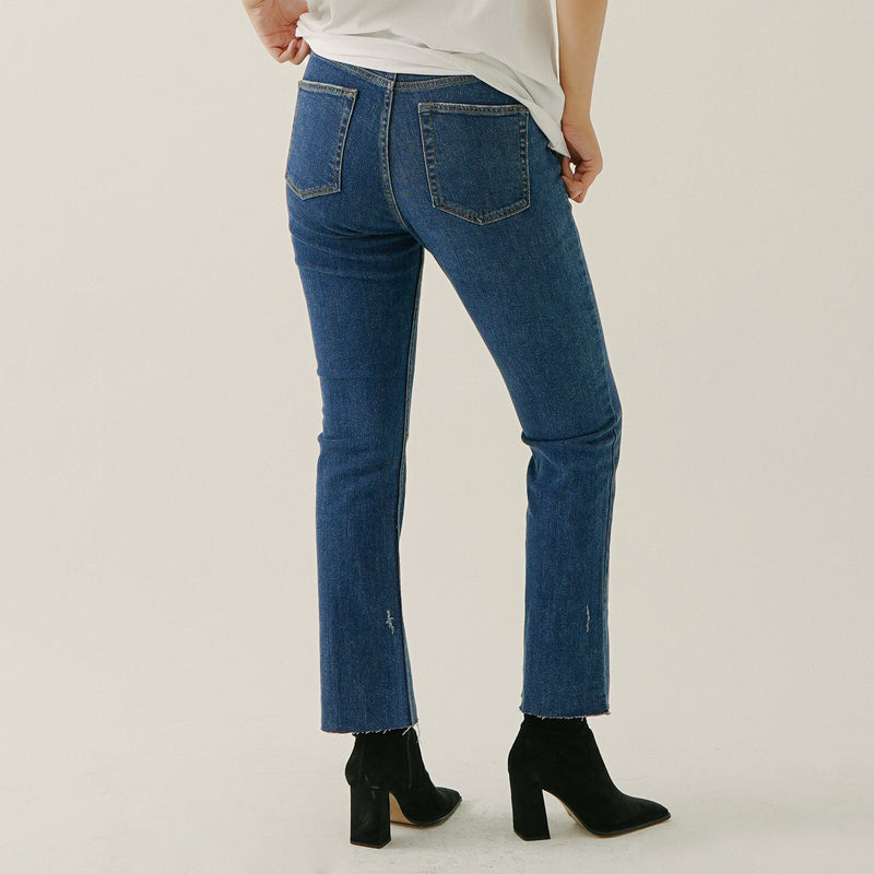 Jollie Bootcut Straight Jeans Dark Blue