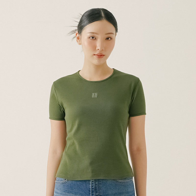 Ribbed Minimalist Shirt Army