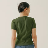 Ribbed Minimalist Shirt Army