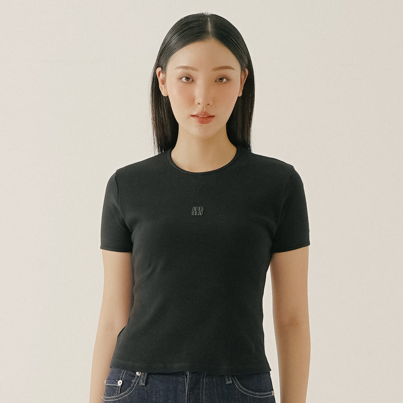 Ribbed Minimalist Shirt Black