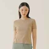 Ribbed Minimalist Shirt Cream