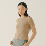 Ribbed Minimalist Shirt Cream