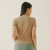 Ribbed Minimalist Shirt Cream