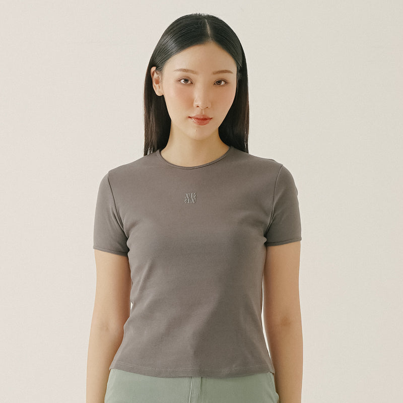 Ribbed Minimalist Shirt Grey