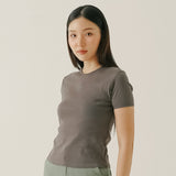 Ribbed Minimalist Shirt Grey